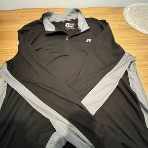 Russell Athletic Men's Black and Gray Lightweight Jacket